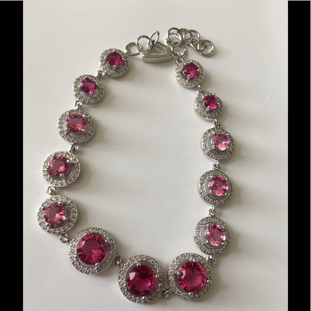 Beautiful Ruby Diamond 925. Bracelet